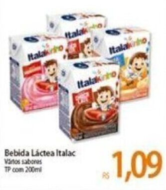 Atacadão Bebida Lactea Italac 200ml oferta