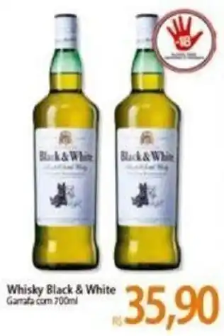 Atacadão Whisky Black & White 700ml oferta