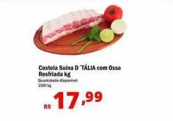 Costela suino d'tália com osso resfriada