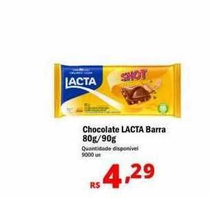 Althoff Supermercados Chocolate lacta barra oferta