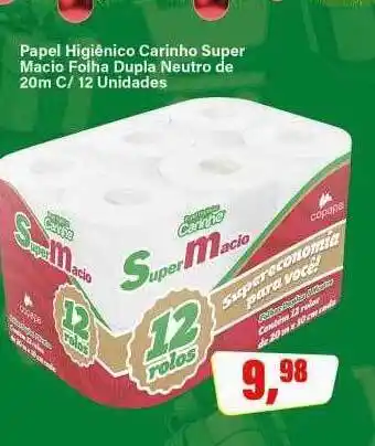 Rede Supermarket Papel higiênico carinho super macio folha dupla neutro oferta