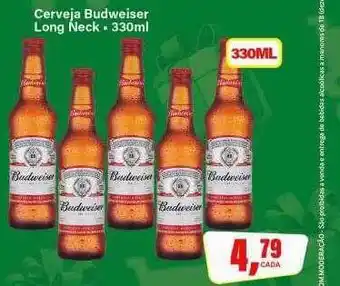 Rede Supermarket Cerveja budweiser long neck oferta
