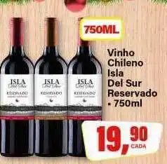Rede Supermarket Vinho chileno isla del sur reservado oferta