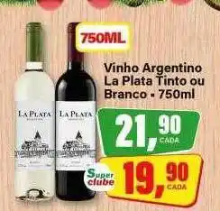 Rede Supermarket Vinho argentino la plata tinto ou branco oferta