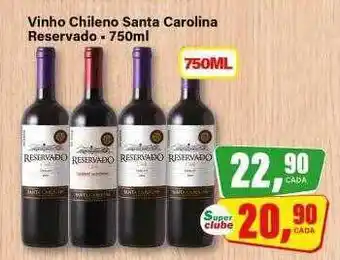 Rede Supermarket Vinho chileno santa carolina reservado oferta