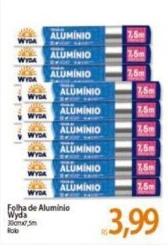 Folha de Aluminio Wyda 30cmx7.5m