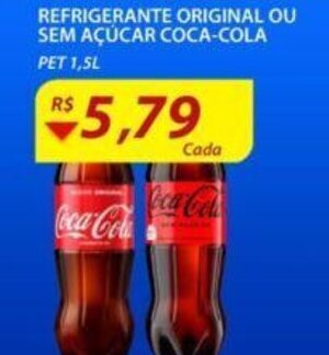 Assaí Atacadista Refrigerante Original ou sem acucar Coca Cola 1.5L oferta
