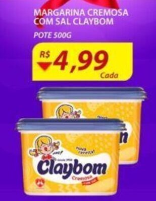 Margarina Cremosa com sal Claybom 500g