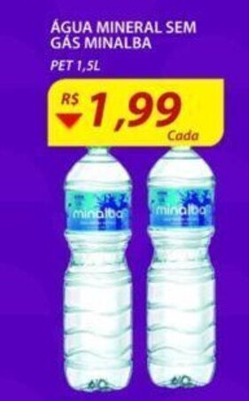 Assaí Atacadista Agua Mineral sem gas Minalba 1.5L oferta