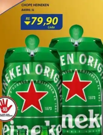 Chope Heineken Barril 5L