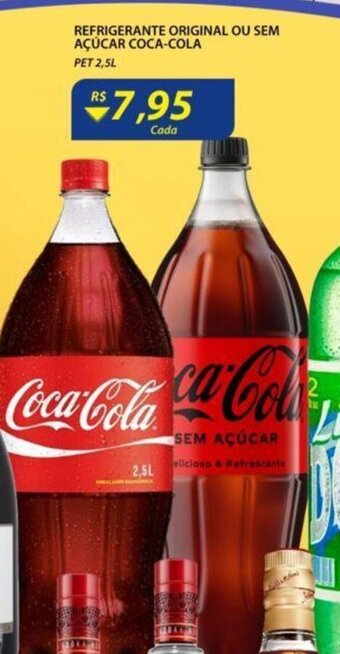 Assaí Atacadista Refrigerante Original ou sem acucar Coca Cola 2.5L oferta