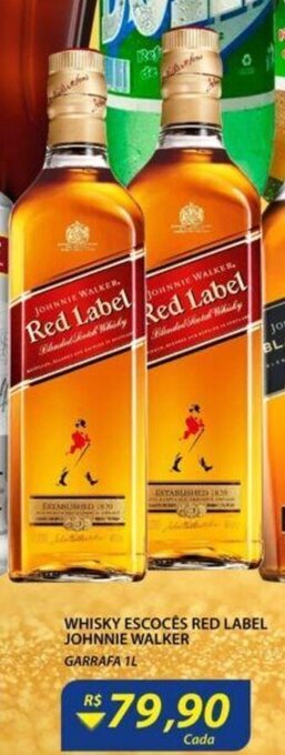 Assaí Atacadista Whisky Escoces Red Label Johnnie Walker 1L oferta