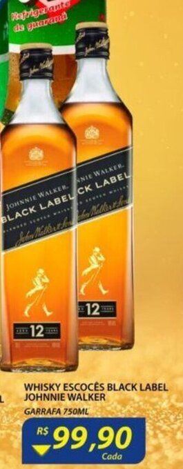 Assaí Atacadista Whisky Escoces Black Label Johnnie Walker 750ml oferta
