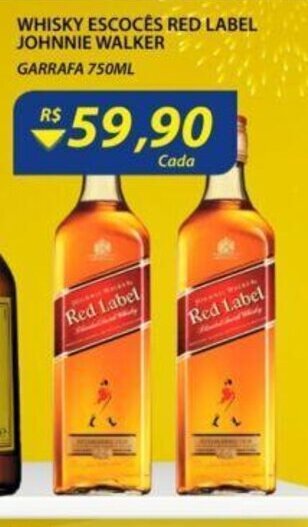 Assaí Atacadista Whisky Escoces Red Label Johnnie Walker 750ml oferta