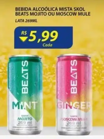 Bebida Alcoolica Mista Skol Beats Mojito ou Moscow Mule 269ml