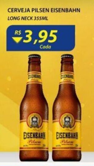 Assaí Atacadista Cerveja Pilsen Eisenbahm long neck 355ml oferta