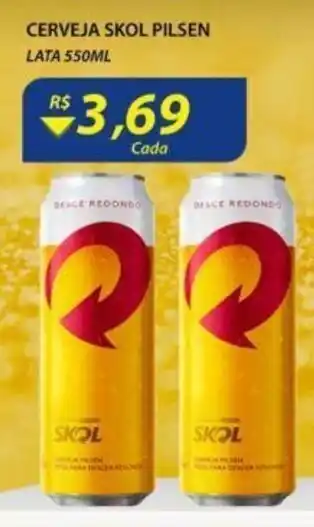 Cerveja Skol Pilsen lata 550ml