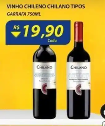 Assaí Atacadista Vinho Chileno Chilano tipos 750ml oferta