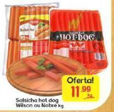 Supermercados Princesa Salsicha hot dog wilson ou nobre kg oferta