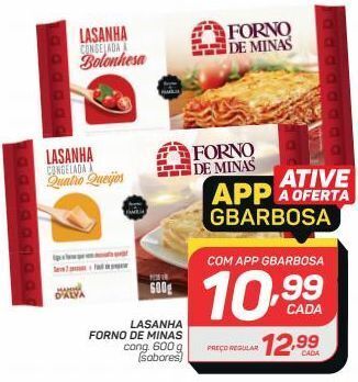 GBarbosa Lasanha forno de minas 600g oferta