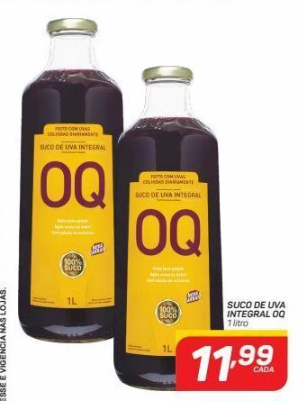 Suco de uva integral oq 1 litro