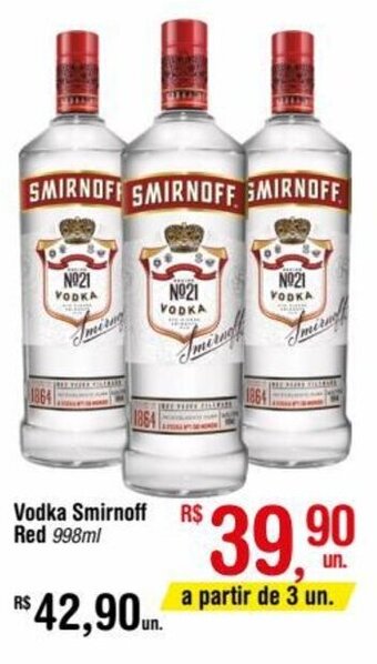 Fort Atacadista Vodka Smirnoff Red 998ml oferta
