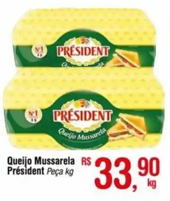 Fort Atacadista Queijo Mussarela President peca 1kg oferta