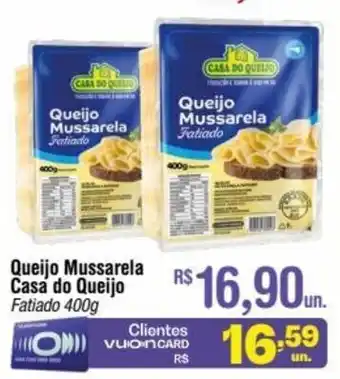 Fort Atacadista Queijo Mussarela Casa do Queijo 400g oferta