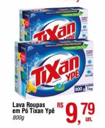 Fort Atacadista Lava roupas em po Tixan Ype 800g oferta