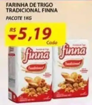 Assaí Atacadista Farinha de Trigo Tradicional Finna 1kg oferta