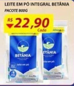 Assaí Atacadista Leite em po integral Betania 800g oferta