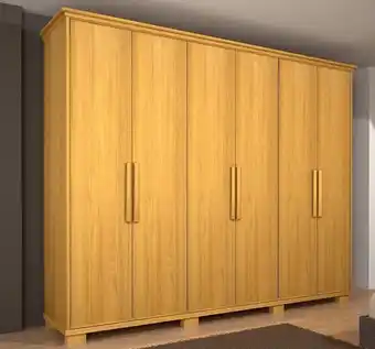 Guarda - roupa bom pastor meka 6 portas - noce noce