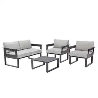 Leroy Merlin Conjunto para jardim odyssea aluminio 4 peças cinza naterial oferta