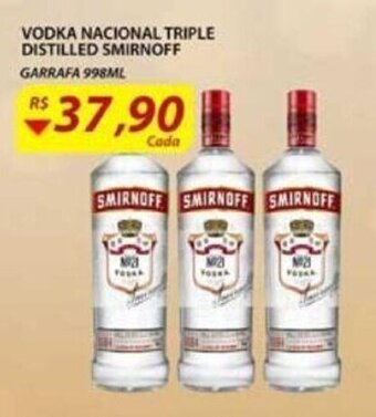 Assaí Atacadista Vodka Nacional Triple Distilled Smirnoff 998ml oferta