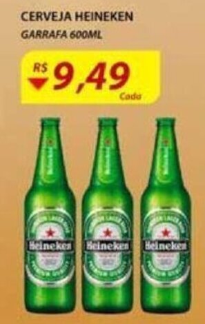 Assaí Atacadista Cerveja Heineken Garrafa 600ml oferta
