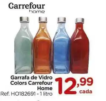 Carrefour Garrafa de vidro colors carrefour home 1 litro oferta
