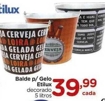 Carrefour Balde p gelo etilux decorado 5 litros oferta