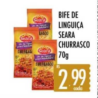 Supermercados Avenida Bife de linguiça seara churrasco oferta
