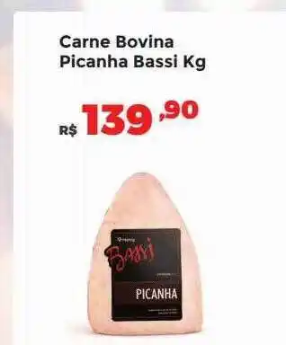 Villarreal Supermercados Carne bovina picanha bassi kg oferta