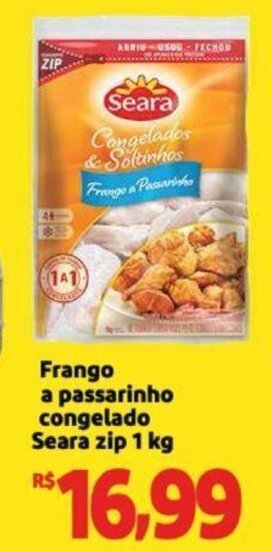 Extra Supermercado Frango a Passarinho Congelado Seara Zip 1kg oferta