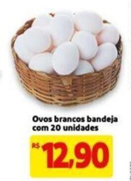 Extra Supermercado Ovos Brancos bandeja com 20 unidades oferta