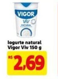 Extra Supermercado Iogurte Natural Vigor 150g oferta