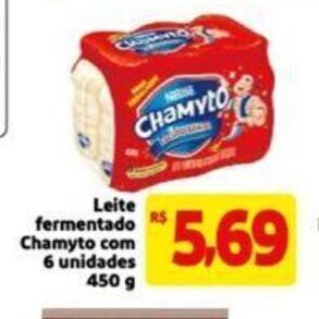 Extra Supermercado Leite Fermentado Chamyto com 6 unidades 450g oferta