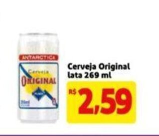 Extra Supermercado Cerveja Original lata 269ml oferta