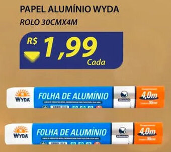 Assaí Atacadista Papel Aluminio Wyda 30cmx4m oferta