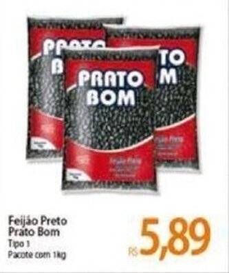 Atacadão Feijao Preto Prato Bom 1kg oferta