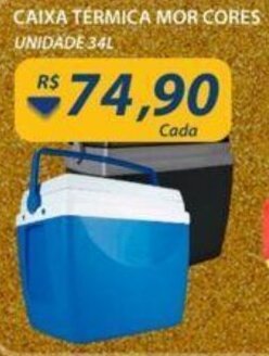 Assaí Atacadista Caixa Termica Mor Cores 34L oferta
