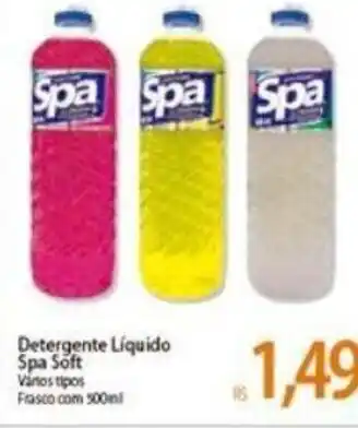 Atacadão Detergente Liquido Spa Soft 500ml oferta