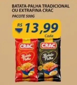 Batata Palha Tradicional ou Extrafina Crac 500g