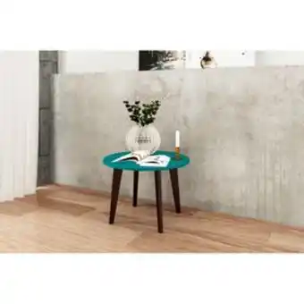 Mesa de centro retrô rt3082 movelbento turquesa
